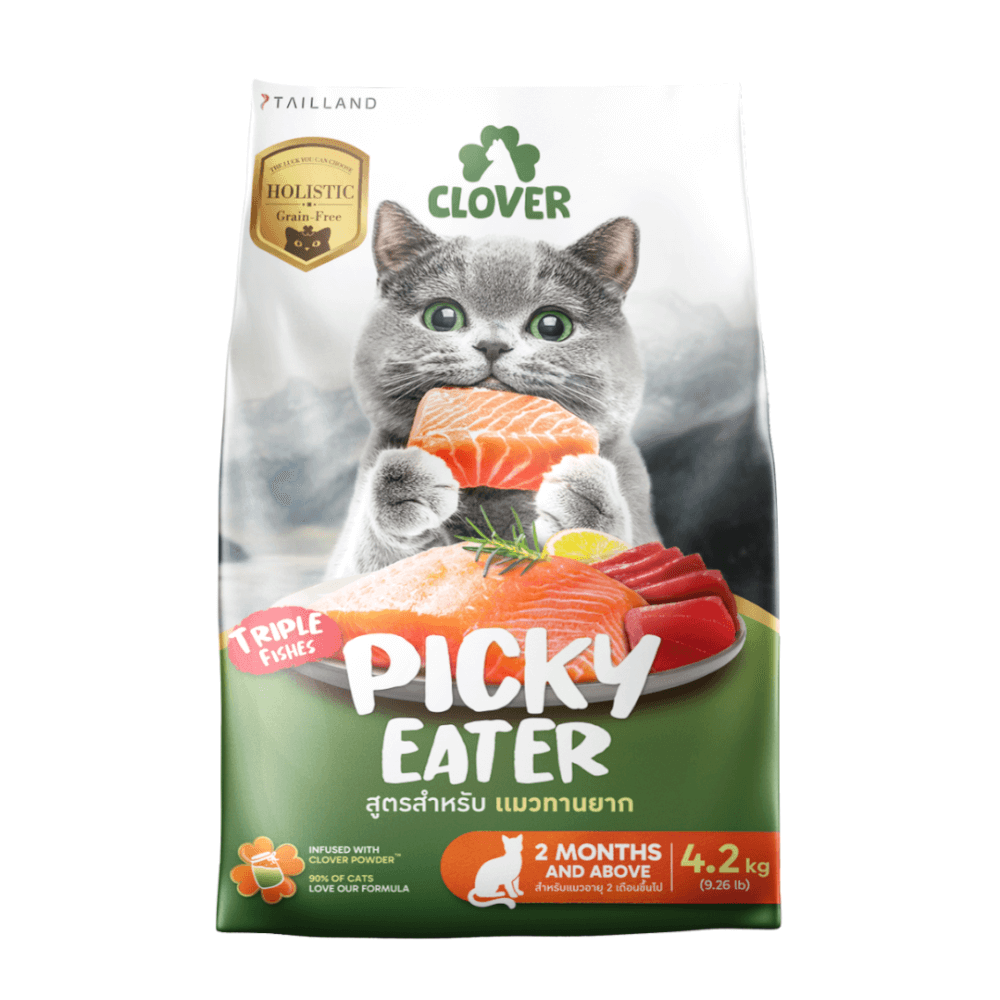 อาหารแมว CLOVER สูตร PICKY EATER สำหรับแมวทานยาก เกรด HOLISTIC GRAIN-FREE โซเดียมต่ำ (4.2 KG)_0